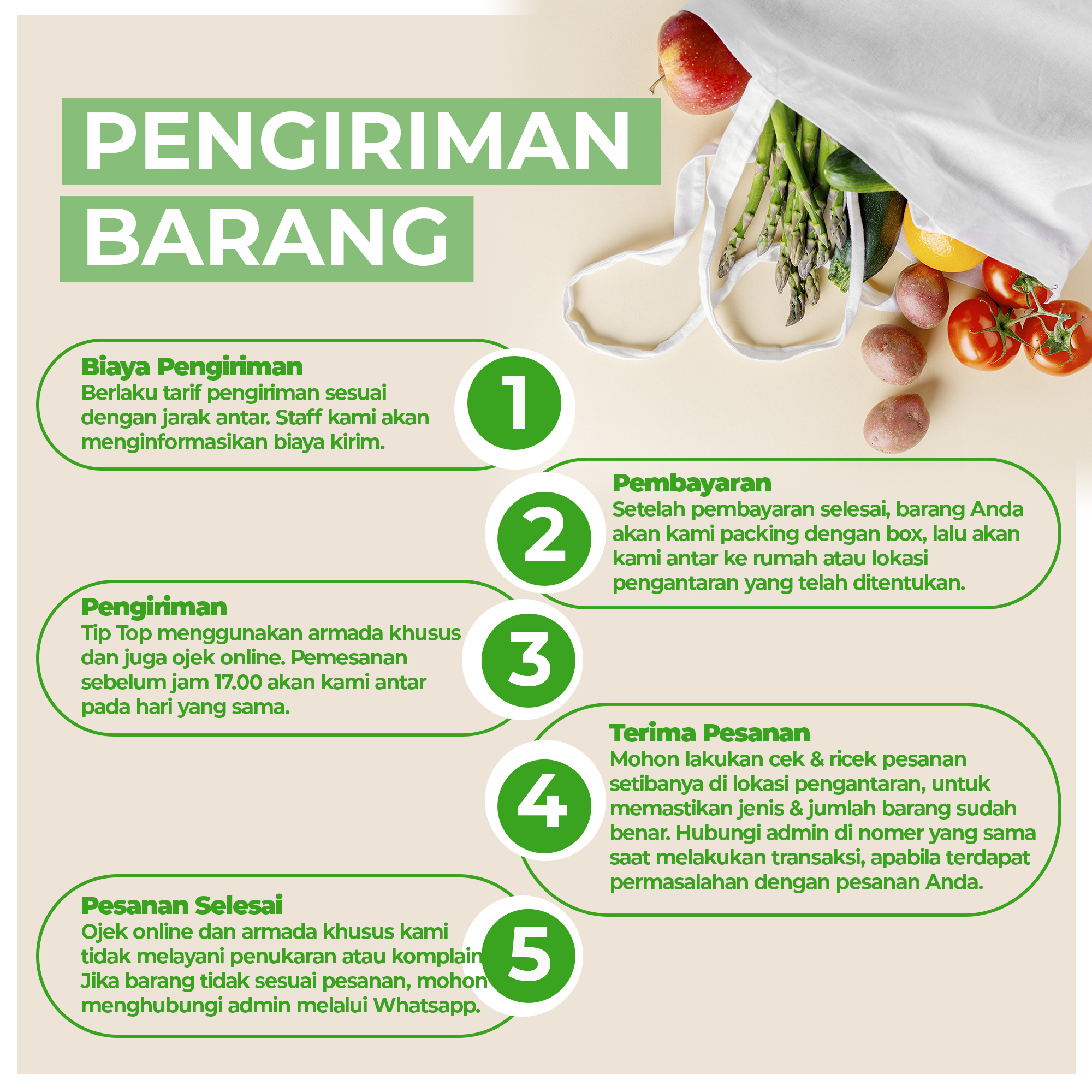 Pengantaran Barang WA Delivery - Tip Top Supermarket